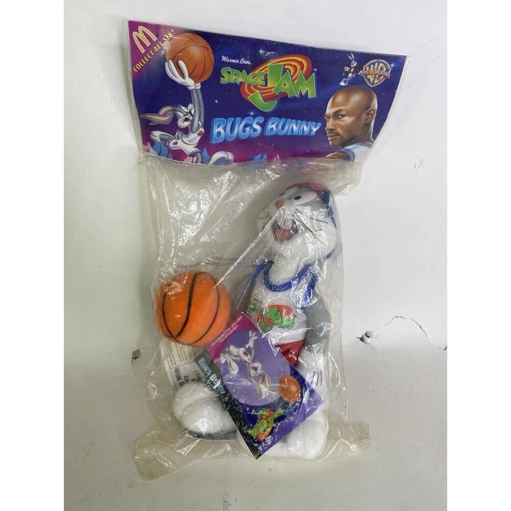 McDonalds Space Jam Bugs Bunny Plush Toy Sealed 1996 Happy Meal Collectible